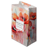 赤い水の色のケシ畑にありがとう スモールペーパーバッグ (正面アングル)