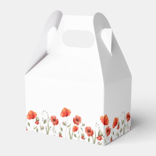 赤い水の色のケシ結婚スは、ありがとう フェイバーボックス (裏面サイド)