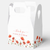 赤い水の色のケシ結婚スは、ありがとう フェイバーボックス (オープン)