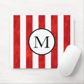 赤い水の色のストライプ マウスパッド (マウス)