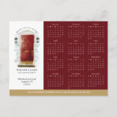 赤い水の色のドア実在エステートカレンダー2025 ポストカード (正面)