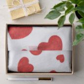 赤い水の色のハートパターン2 薄葉紙 (ギフト)