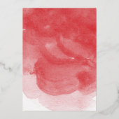 赤い水の色の金ゴールドJOYクリスマスフォト 箔シーズンカード (裏面)