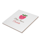 赤い水の色アップルベビーシャワー名のタイトルを追加 タイル (側面)