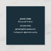 赤い水の色ブロブのテクスチャ付き海軍 スクエア名刺 (裏面)