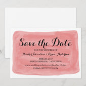 赤い水の色日付を保存招待状 セーブザデート (正面/裏面)