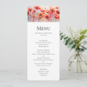 赤い水彩のポピー畑の結婚式 招待状 (スタンド正面)