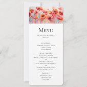 赤い水彩のポピー畑の結婚式 招待状 (正面)