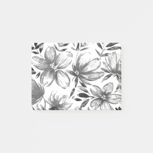 赤い水彩の花 4 ポストイット (正面)