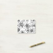 赤い水彩の花 4 ポストイット (デスク上)