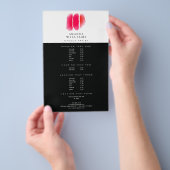 赤い水彩メイクアップアーティストの色見本 チラシ (ハンドル)