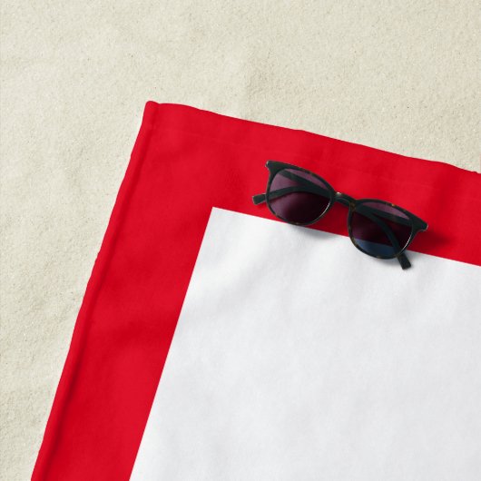 赤い水彩画のカニの海の海洋生物の海兵隊員の子供 ビーチタオル (インサイチュ)