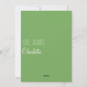 赤い水彩画の花の母の日 シーズンカード (裏面)