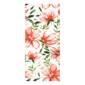 赤い水彩画の花 ラックカード (裏面)