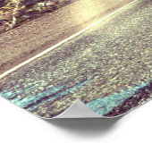 赤い水槽のトラック-貨物自動車およびハイウェーの芸術 ポスター (角)