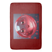 赤い水泡の絵文字 バスマット (正面縦)