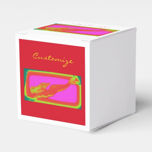 赤い水泳の人魚 フェイバーボックス (正面サイド)