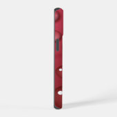 赤い水滴パターン iPhone 15ケース (右側面)