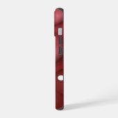 赤い水滴パターン iPhone 15ケース (左側面)