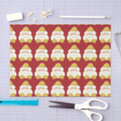 赤い水玉模様で金ゴールドを覗く 薄葉紙 (クラフト)