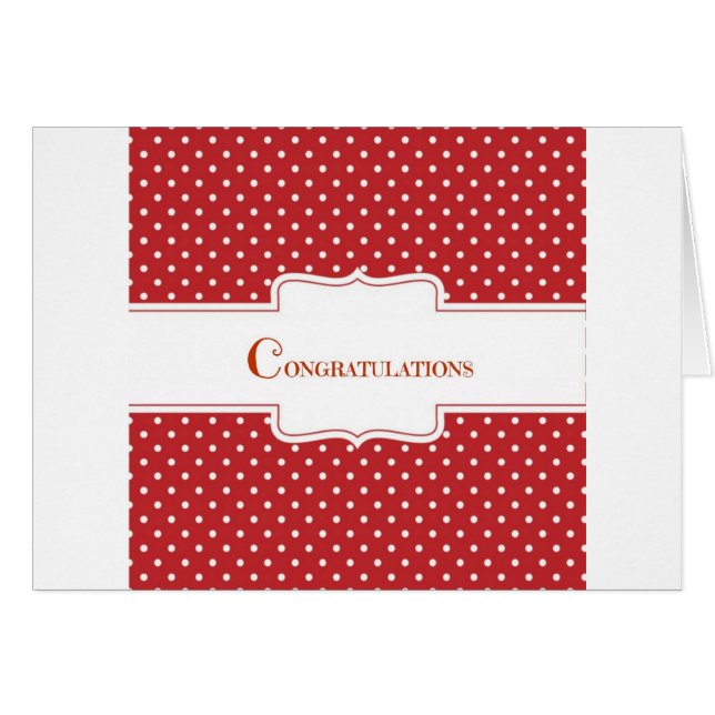 赤い水玉模様のおめでとうございます (正面横)