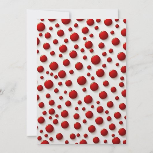 赤い水玉模様のスタイルの結婚式招待状をカスタマイズ 招待状 (裏面)