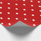 赤い水玉模様の包装紙ロール ラッピングペーパー (角)