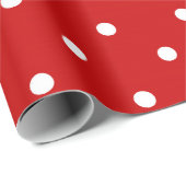 赤い水玉模様の包装紙ロール ラッピングペーパー (ロールコーナー)