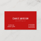 赤い水玉模様の名刺 名刺 (裏面)