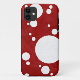 赤い水玉模様のiPhoneケース iPhone 11 ケース
