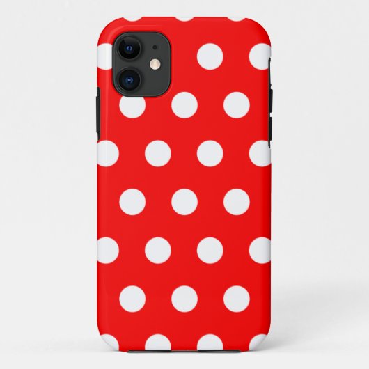 赤い水玉模様のiPhone 5の箱 Case-Mate iPhoneケース (裏面)