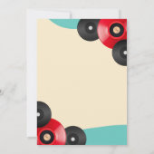 赤い水玉模様レトロ50sピンアップガールズアダルト誕生日 招待状 (裏面)