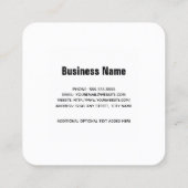 赤い水玉模様抽象芸術パターン スクエア名刺 (裏面)