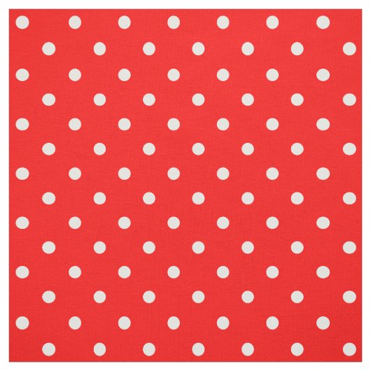 赤い水玉模様生地 ファブリック (見本)