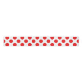 赤い水玉模様 グログランリボン (正面)