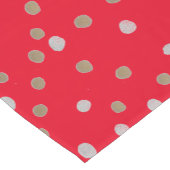 赤い水玉模様 ショートテーブルランナー (コーナー)