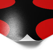 赤い水玉模様、水玉模様パターン、ドット点々のある、 フォトプリント (角)