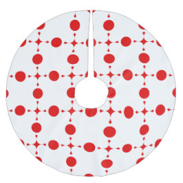 赤い水玉模様、水玉模様パターン、ドット点々のある、 ブラッシュドポリエステルツリースカート