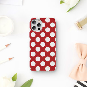 赤い水玉模様、水玉模様パターン、ドット点々のある、 iPhone 11 ケース