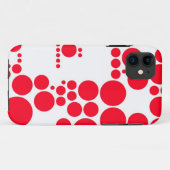 赤い水玉模様 Case-Mate iPhoneケース (裏面(横))