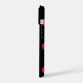 赤い水玉模様 iPhone 15ケース (左側面)