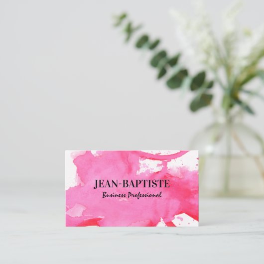 赤い水絵を描色 名刺 (スタンド正面)