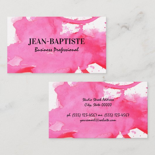 赤い水絵を描色 名刺 (正面/裏面)