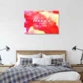 赤い水色のバルミツワーサインインボード キャンバスプリント (インサイチュ (寝室))