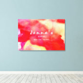 赤い水色のバルミツワーサインインボード キャンバスプリント (インサイチュ (ウッドフロア))