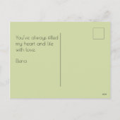 赤い水色の母の日 シーズンポストカード (裏面)