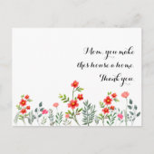 赤い水色の母の日 シーズンポストカード (正面)