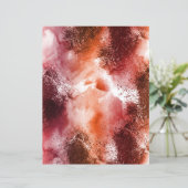 赤い水色の汚れソフトパステルスクラップブック紙 (スタンド正面)