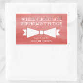 赤い水色の洗いホリデーギフトラベル 長方形シール (バッグ)