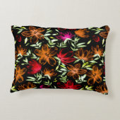 赤い水色の花3 アクセントクッション (裏面)